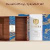 wholesale direct acacia wood serving tray with metal handles, 17x13in food drinks tray for coffee table, breakfast, dinner & bar, rustic decorative storage tray for ottoman, kitchen, bedroom gift packaging bulk purchase at factory prices