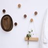 competitive pricing mykimono 3 piece natural 3 pcs, natural wooden coat hooks, wall mount single hat bag hooks, decorative cone hooks (black walunt) one-stop wholesale