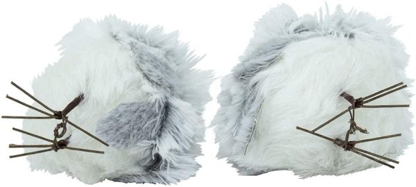 dropship from factory kurt adler c2225 5-inch furry gray owl set of 2 mass production supply