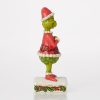 dropship from factory enesco dr. seuss grinch by jim shore happy grinch santa christmas figurine, resin hand painted crafted collectible decorative figurines christmas home decor sculpture statue gift, 6.5 inch, multicolor mass production supply