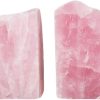 supplier direct rose quartz bookends pink crystal decorative book ends office home decor small 1 pair 2-3 lbs wholesale prices