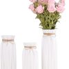 oem/odm services white ceramic vase-flower vase dried flower vase for modern home decor, fit for foyer living room fireplace bedroom kitchen,decent gift, 8.27" h affordable bulk deals