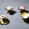 competitive pricing solid brass decorative wall hooks, coat backpack purse screw-in wall hangers, wall mounted fancy hooks (shining gold 4 pack) one-stop wholesale
