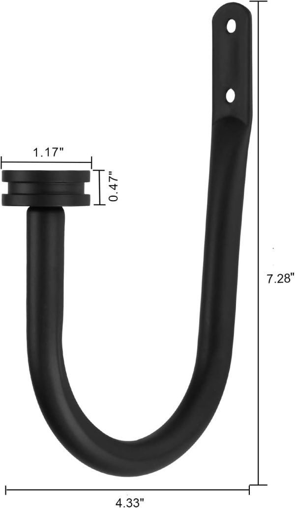 bulk purchase curtain holders, 2 pack matte black decorative curtain holdbacks for wall curtain drapery factory discount