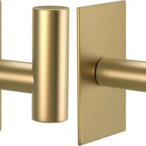 competitive pricing vaehold wall towel hooks, heavy duty sticky holder waterproof towel hooks for hanging coat, clothes, closet hook wall mount for kitchen (gold, adhesive 2 pack) one-stop wholesale
