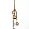 producer to buyer iron wrought bell chime handmade brass finish wall hanging rope 4 bell discounted pricing