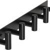 competitive pricing hufeeoh coat hooks wall mount, black t shaped 5 hooks stainless steel wall hooks towel rack for hanging, heavy duty key holder hat rack used for bathroom mudroom entryway one-stop wholesale