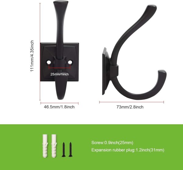 competitive pricing tunny 5 pack antique design wall hanging coat hooks - matte black coat hooks towel hook for entry shoe cabinet, wardrobe bathroom bedroom furniture hardware one-stop wholesale