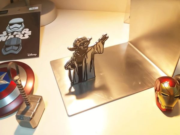 supplier direct master yoda force metal bookend, double-sided printing yoda pattern, creative gift for star war lovers wholesale prices