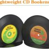 supplier direct vinbee retro vinyl bookends, record bookends for shelves classic cd record shape decorative book ends fun music theme musical bookends 1 pair wholesale prices
