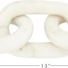 dropship from factory bloomingville 13"l decorative marble chain link figurine, white mass production supply