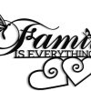 factory direct xort family sign metal wall decor, metal family wall art, family is everything sign for living room, bedroom wall hanging decor. (black - 16 x 10 inch) volume discount