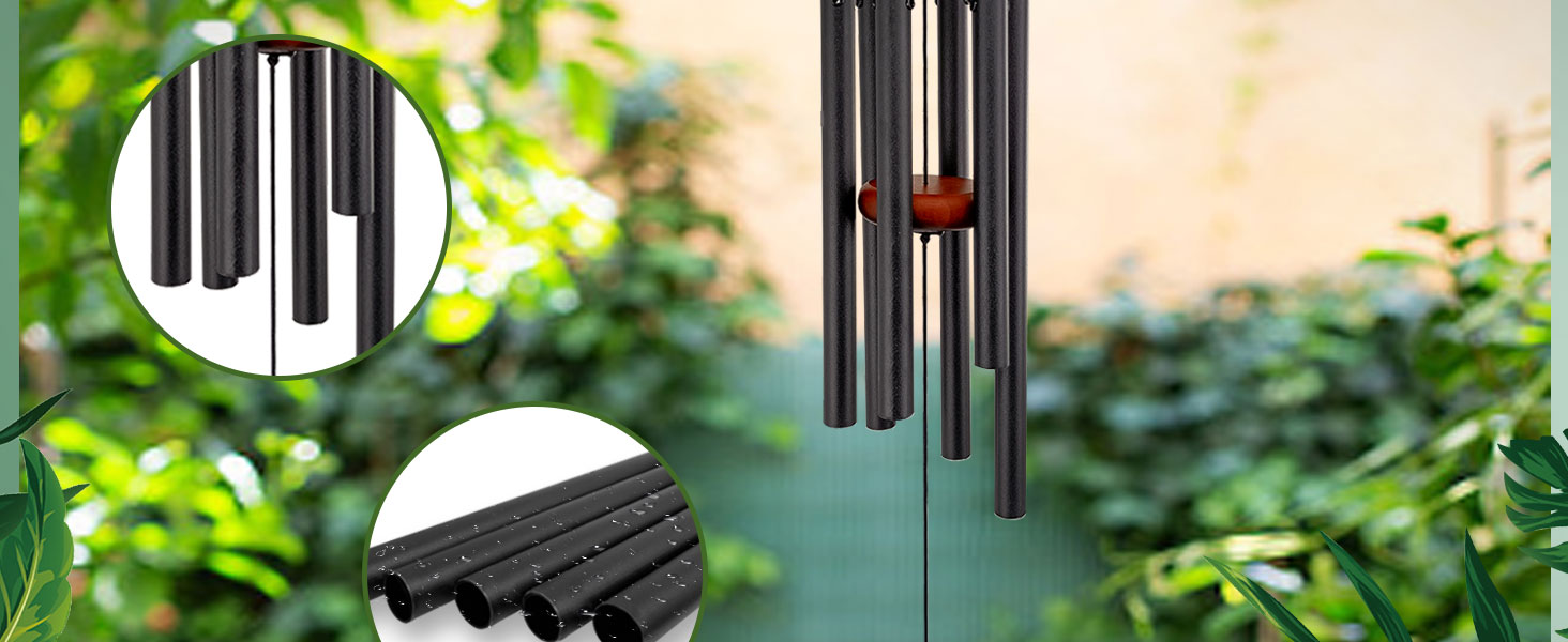 producer to buyer small wind chimes for outside, wind chimes outdoor with 6 tuned tubes, memorial wind chimes for garden, patio and home discounted pricing
