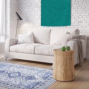 global sourcing area rug non-slip 2'x3' blue printed mini throw rugs washable low-pile entryway rug doormat for indoor front entrance kitchen bathroom bedroom living room nursery oem/odm services