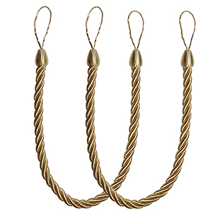 bulk purchase bel avenir curtain ropes tiebacks tie-backs, curtain handmade holdbacks with 2 metal screw hooks - white 2 pack factory discount
