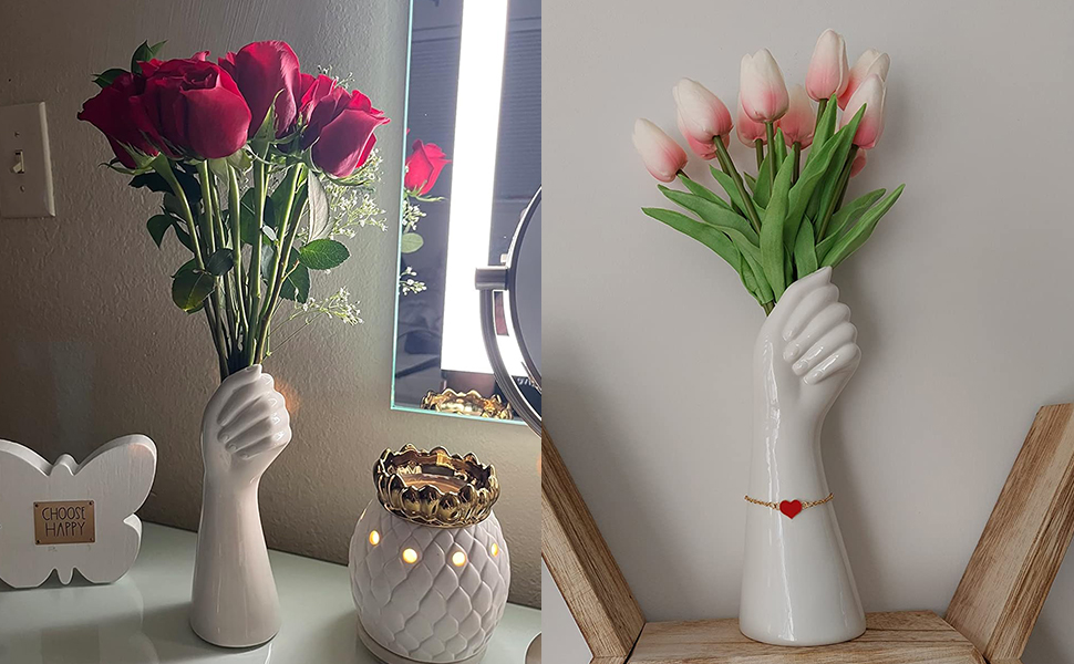 oem/odm services white ceramic vases flower vases home decor cool cute small hand vase for flowers unique modern bathroom living room rose tulip coffee tables centerpieces decorative affordable bulk deals