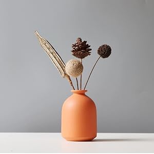 oem/odm services small ceramic vase set of 4 for modern home decor minimalist bohemian,round matte vases for dried flowers&pampas grass ceramic decoration for office,shelf,living room,bedroom,entryway decor affordable bulk deals