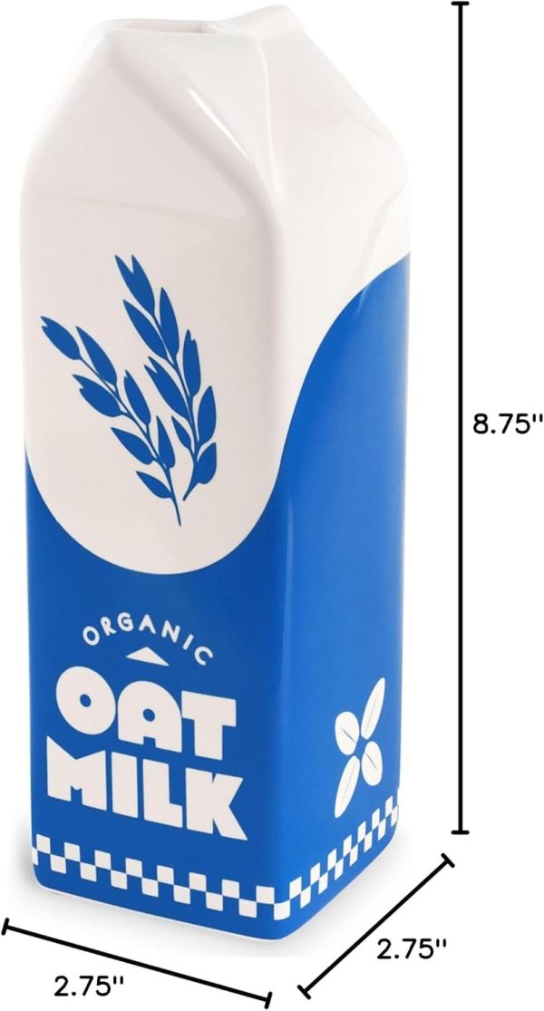 oem/odm services ban.do vintage inspired rise and shine decorative ceramic vase, unique home/kitchen/office accent, oat milk affordable bulk deals