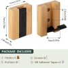 competitive pricing jsver wooden wall hooks 4pcs wall mounted wall hooks, single organizer hook rack, folding wood wall hangers, wall coat rack hooks for hanging clothes, hats, bags, towels, keys one-stop wholesale
