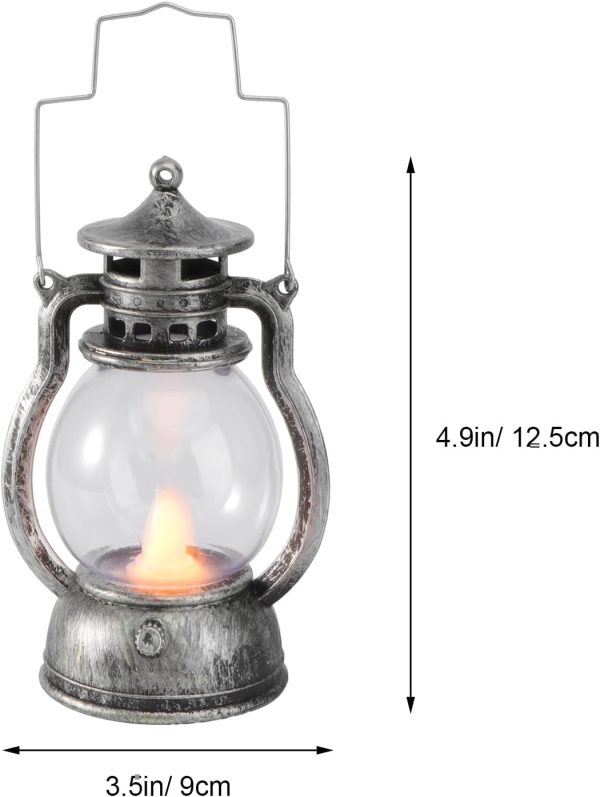 custom wholesale hanging hurricane lantern, 4inch led vintage lantern metal, water and impact-resistant lantern with carry handle for antique designer light study room bedroom(random style) oem/odm services