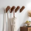 competitive pricing wood wall hooks, 4pack coat hooks wall mounted rustic wooden hooks natural robe hook hanging bathroom clothes hanger hat & bag decorative hooks heavy duty entryway wall hangers towel hooks(walnut) one-stop wholesale