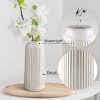 oem/odm services christmas vase decor, 9 inch white ceramic vase, flower vase modern, boho vases for pampas grass home decor, decorative white vases for flowers mantel, living room, off-white affordable bulk deals