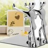 supplier direct fasmov heavy duty stainless steel man bookends nonskid bookends art bookend,1 pair(silver) wholesale prices