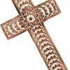 bulk purchase edhas mango wood white cross carved floral-design family cross decor,home decoration (10" x 6" x 0.5") trade price