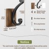 competitive pricing wall hooks for hanging towel - black rustic wood coat hook,4 pack hooks wall mounted for towel, coat, cloth, purse, hat, key, decorative bathroom shower kitchen one-stop wholesale