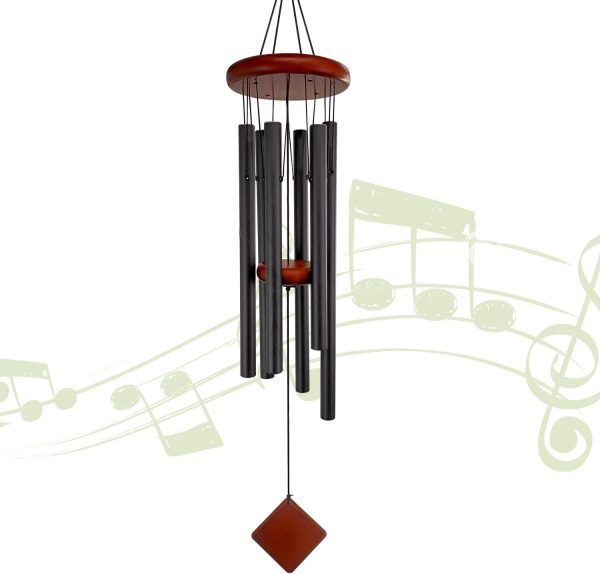 producer to buyer small wind chimes for outside, wind chimes outdoor with 6 tuned tubes, memorial wind chimes for garden, patio and home discounted pricing