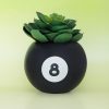 oem/odm services ban.do novelty 8 ball flower vase, retro ceramic shelf decor, unique and eclectic vase, 8-ball affordable bulk deals