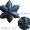 factory direct metal flower wall art decor, 10“ rustic modern floral sculpture, distressed iron wall hanging home decoration accent artworks for indoor kitchen bedroom living room office outdoor garden patio volume discount