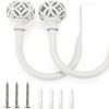 bulk purchase sumnacon 2pcs aluminum alloy curtain holdbacks - wall mounted drapery tiebacks with screws, decorative curtain holders for bedroom livingroom bathroom office home decor, white factory discount