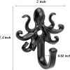 competitive pricing 5 pack coat hooks wall hooks, octopus decorative wall mounted hooks rustic metal hanger for towel, key holder, hanging coats, scarves, bags, purses, backpacks home decor (octopus) one-stop wholesale