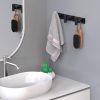 competitive pricing hufeeoh coat hooks wall mount, stainless steel 3 hooks towel hooks black t shaped coat hanger wall mount, heavy duty wall hooks purse rack for hanging one-stop wholesale