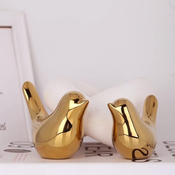dropship from factory xmgzq 2 pcs gold decor accents,small animal statues,modern home decorative, birds sculpture, ornaments for shelf, bookshelf, coffee table,knick knacks home decor for shelves(gold bird) mass production supply