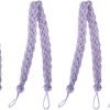 bulk purchase uxcell 4pcs curtain tiebacks, 58cm/23 braided drapery holdback holder decorative rope tie back, purple/silver factory discount