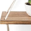 bulk purchase mkono macrame hanging shelves boho wall decor set of 2 rustic wood floating storage shelf for bedroom bathroom living room nursery dorm room, display shelving for hanging plants photos trade price