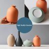 oem/odm services small ceramic vase set of 4 for modern home decor minimalist bohemian,round matte vases for dried flowers&pampas grass ceramic decoration for office,shelf,living room,bedroom,entryway decor affordable bulk deals