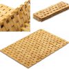 manufacturer direct bamboo bath mat with anti slip pads,23.6x15.8 inches bathroom shower and bathtub floor mats,non slip water proof mat,indoor outdoor use for kitchen bedroom bathroom toilet pet mat floor rug trade price