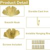 competitive pricing 7pcs leaves wall hooks for hanging heavy duty, gold iron decorative hooks for coat towel hat wall mount hangers racks for bathroom, kitchen, door, wardrobe, farmhouse (include screws) one-stop wholesale
