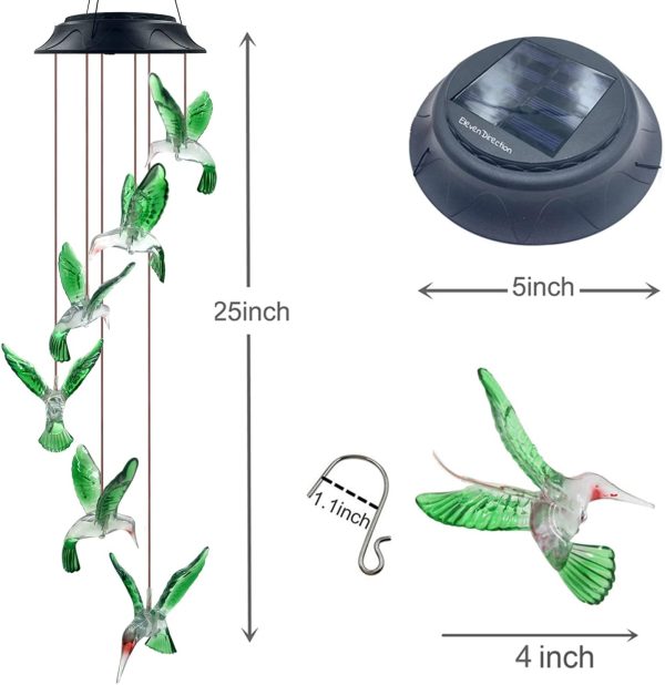 producer to buyer hummingbird solar chimes,unique birthday gifts for women/mom/grandma,best idears grardening discounted pricing