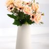 oem/odm services simple vase for flowers plants, matte vases for modern table shelf home decor wedding boho decor, 6" h frosted elegant ceramic vase for pampas grass fluffy stem bouquet lavender flowers (white, 1) affordable bulk deals