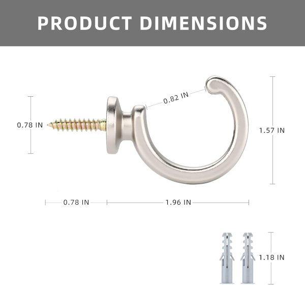 bulk purchase dess 4pack curtain holdbacks curtain tiebacks hooks wall mounted curtain hooks for window drapery/clothes/coat/hat/towel (silver) factory discount