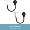 bulk purchase kenney kn74814 chelsea ball end steel curtain holdbacks for curtains and drapes, 2-pack, weathered brown factory discount