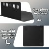supplier direct black kitchen bookends 5.9 x 3.9 x 3.9 inch spoon decorative cookbook metal book ends with non-slip mat metal cookbook storage books stoppers metal kitchen cookbook holder for shelves kitchen book wholesale prices