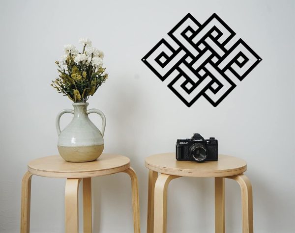 factory direct resaco celtic knot metal wall art black metal wall decor celtic symbol wall plaque knot decorations for bathroom kitchen office indoor outdoor volume discount