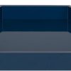 wholesale direct kate and laurel lipton hexagon decorative tray with polished metal handles, navy blue and gold bulk purchase at factory prices