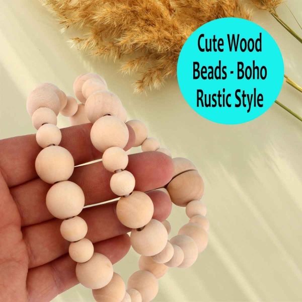 bulk purchase magnetic wood bead curtain tiebacks - powerful magnets by insstic - enhance boho bedroom decor, boho living room decor aesthetic, western home decor, boho nursery decor curtain tie backs, 2 pack/wood factory discount