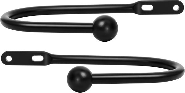 bulk purchase vrss wall mount curtain tiebacks drapery holdbacks curtain holdback hooks simple style (2pcs black) factory discount